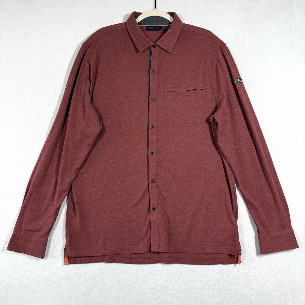 KJUS Inverness Shirt Mens 56 2XL Knit Cashmere Blend Button Up Performance Golf
